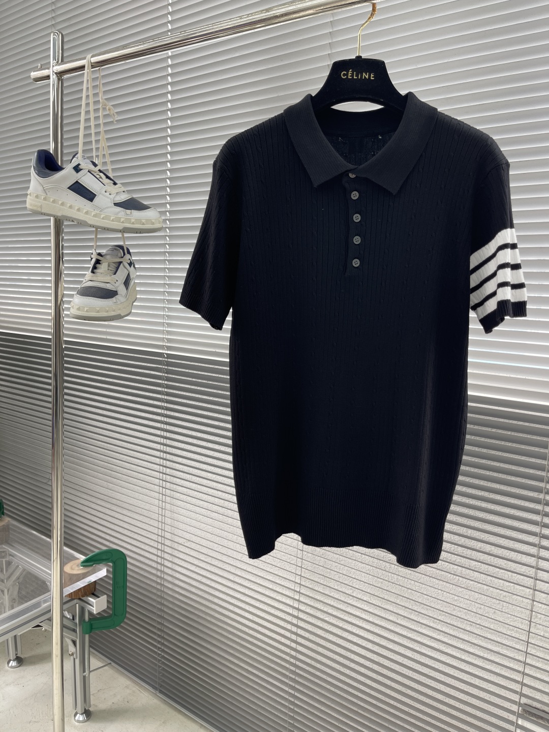 Thom Browne Men's Four-Bar Knit Polo Shirt - Soft, Refined Summer Essential 1 cmp i1744110341725 9791 0 6