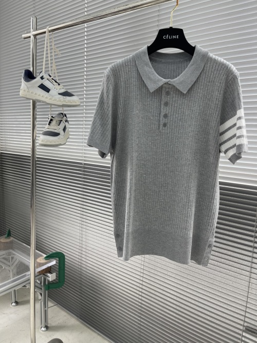 Premium Knit Polo Shirt with Four-Bar Design - Soft, Breathable Fabric 1 Premium Knit Polo Shirt with Four-Bar Design - Soft, Breathable Fabric