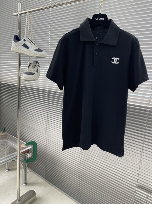 Chanel Classic Embroidered Logo Polo Shirt, Unisex Slim Fit 1 Chanel Classic Embroidered Logo Polo Shirt, Unisex Slim Fit