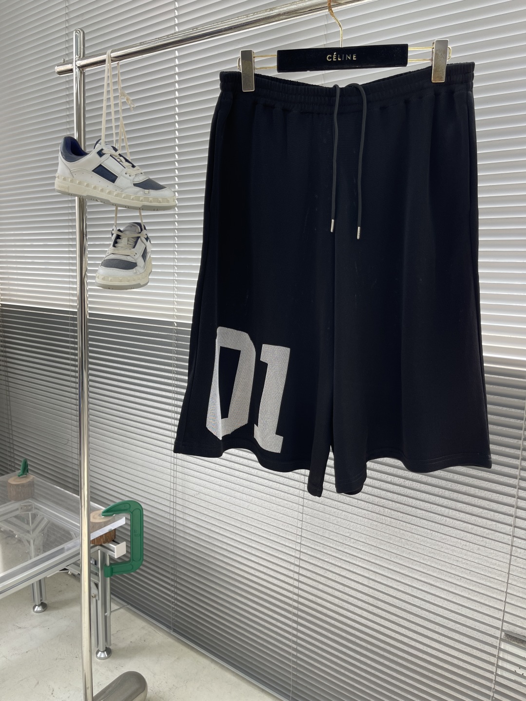 Balenciaga Men's Black Basketball '01' Knit Shorts with Drawstring Waist 1 cmp i1744199371233 3331 0 6