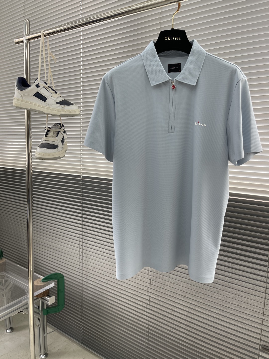 Kiton Men's Light Blue Stretch Polo Shirt, Italian Luxury Design 1 cmp i1744199448503 7558 0 5