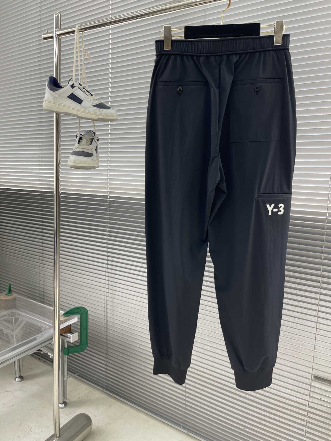 Y-3 Men's Relaxed Fit Lightweight Knit Track Pants with Logo Detail