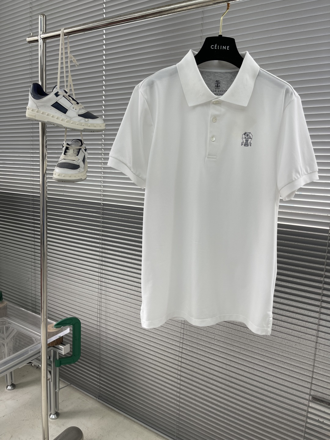 Bru**llo Cuci**lli Men's White Polo Shirt | Short Sleeve, Classic Fit