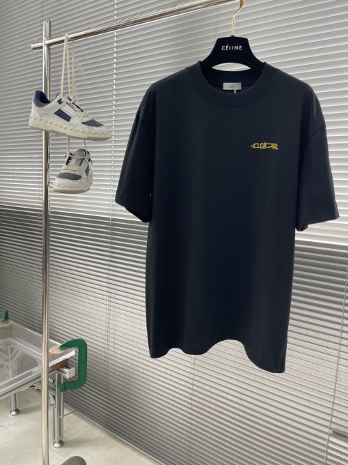 Dior Men's Black Cotton T-Shirt with Embroidered Logo, Spring/Summer 2025 1 Dior Men's Black Cotton T-Shirt with Embroidered Logo, Spring/Summer 2025