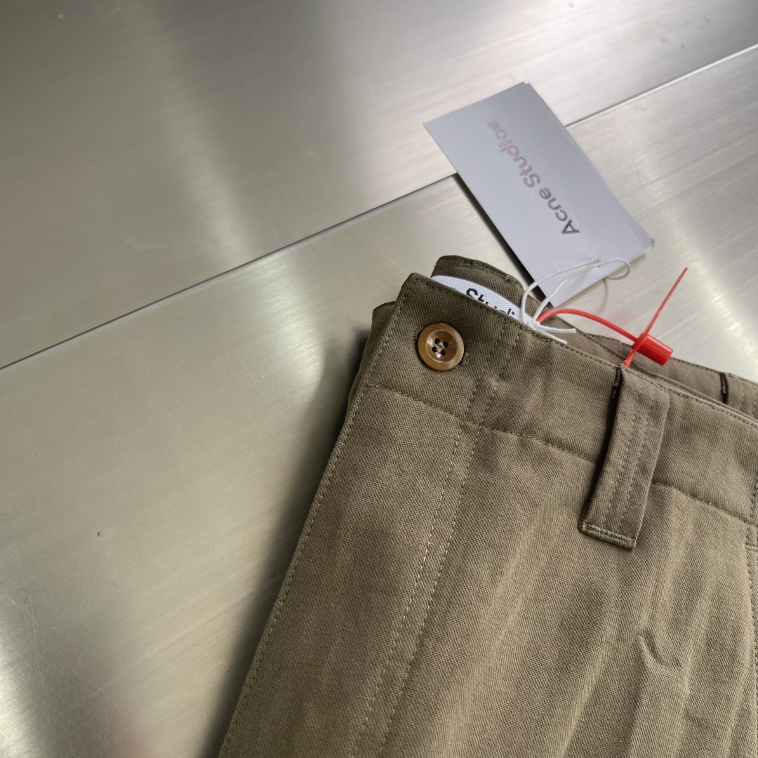 Acne Studios Khaki Green Woven Cargo Pants with Tag Detail 2 cmp i1744626727731 7031 0 1