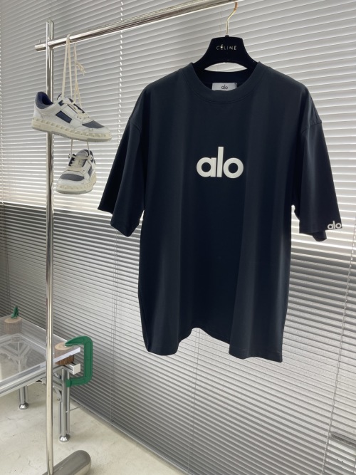 ALO Men's Relaxed Fit Short Sleeve T-Shirt with Logo Detail, Summer Cotton Top 1 ALO Men's Relaxed Fit Short Sleeve T-Shirt with Logo Detail, Summer Cotton Top