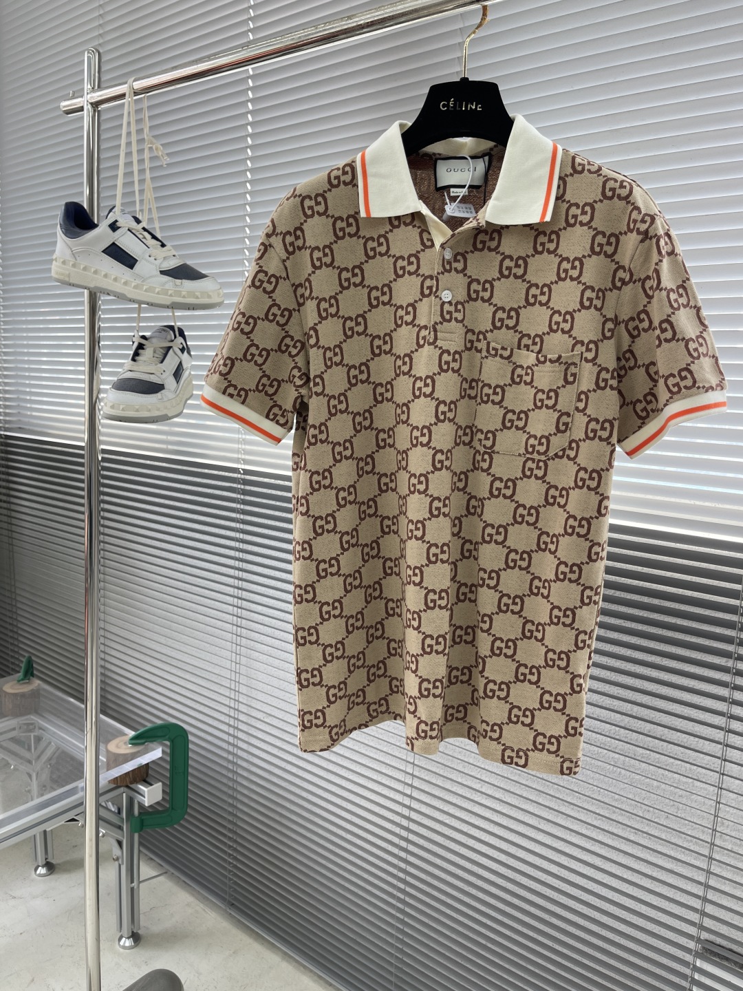 Gucci Men's Beige All-Over GG Logo Polo Shirt Short Sleeve 1 cmp i1744629406006 609 0 5