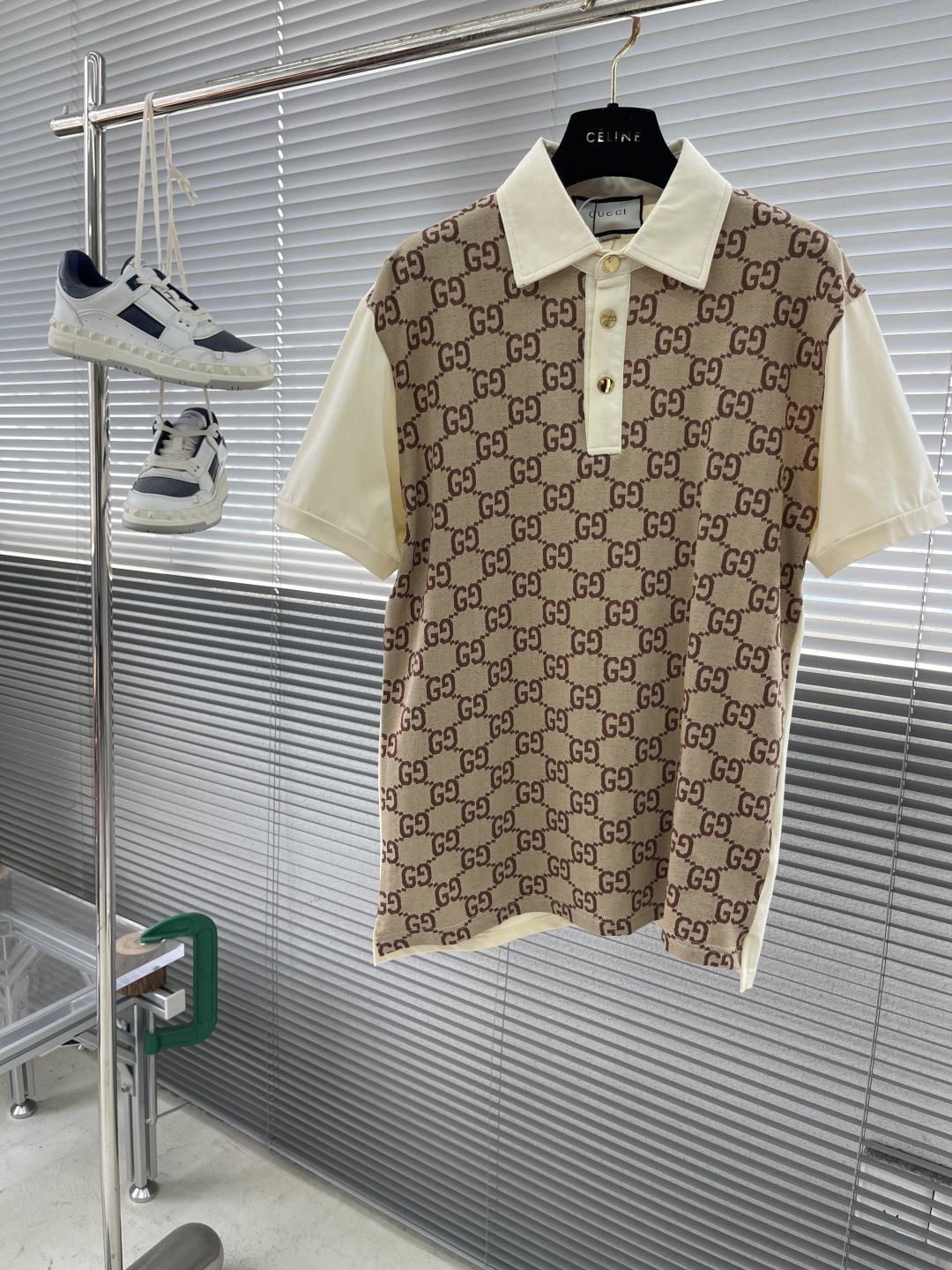 Gucci Men's Beige GG Monogram Polo Shirt - Soft, Comfortable, & Stylish 1 cmp i1744629435818 7032 0 5