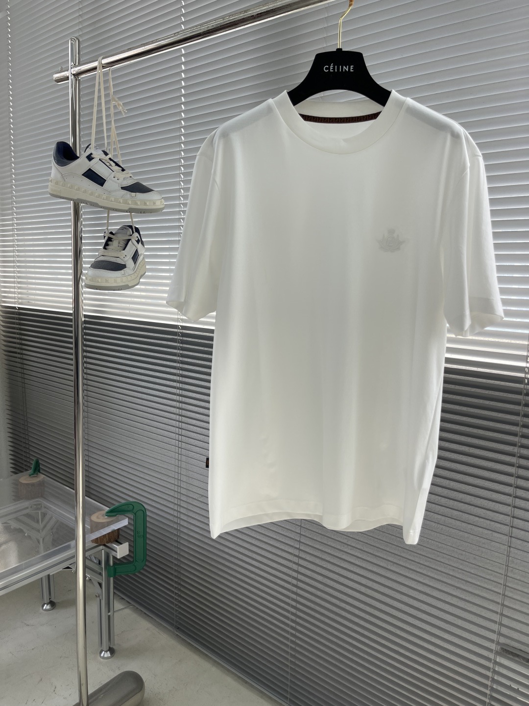 Elegant Embroidered White T-Shirt - Lightweight, Breathable, and Fashionable