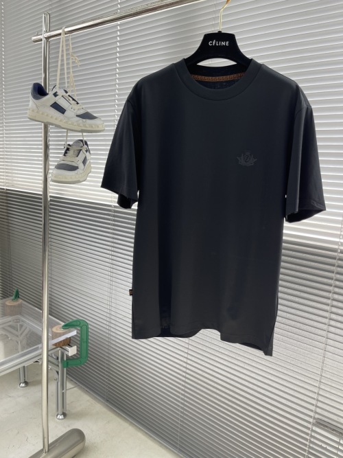 Fendi Men's Black Embroidered Logo T-Shirt - Spring/Summer 2025 Collection 1 Fendi Men's Black Embroidered Logo T-Shirt - Spring/Summer 2025 Collection