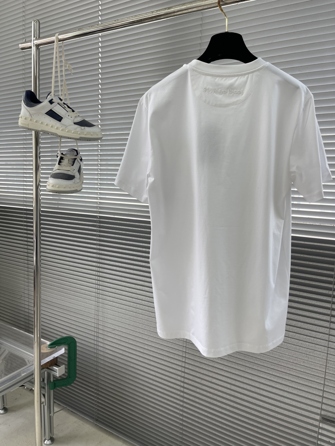 Stefano Ricci Men's White Cotton T-Shirt with Embroidered Logo 8 cmp i1744632241907 6471 0 7