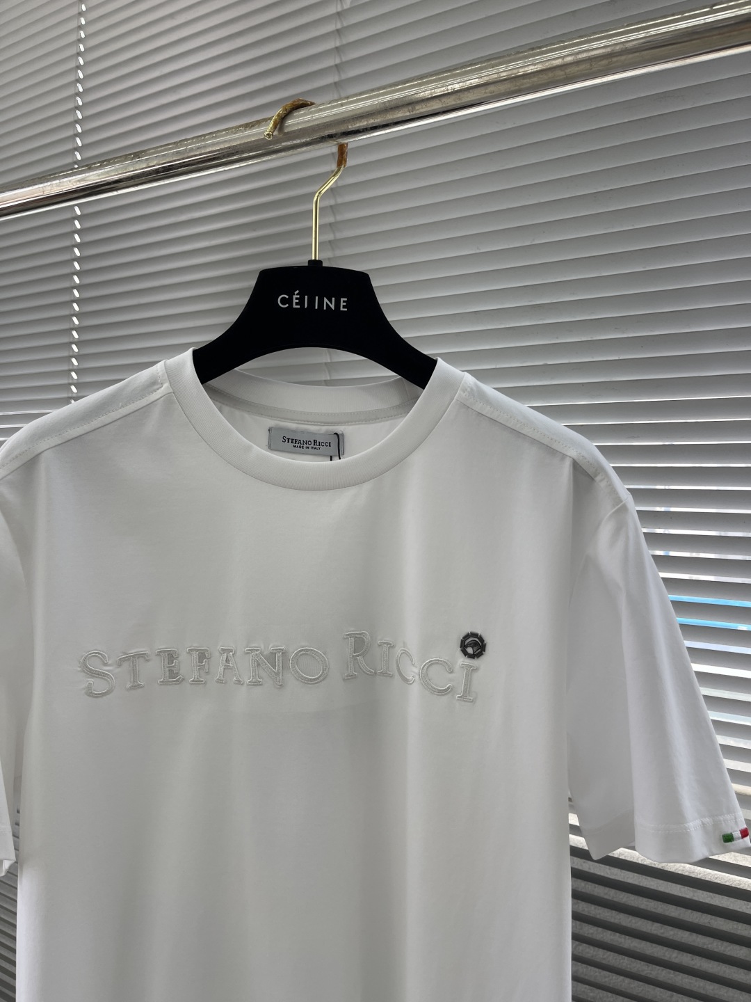 Stefano Ricci Men's White Cotton T-Shirt with SR Embroidery - Casual Style 2 cmp i1744632274349 2136 0 6