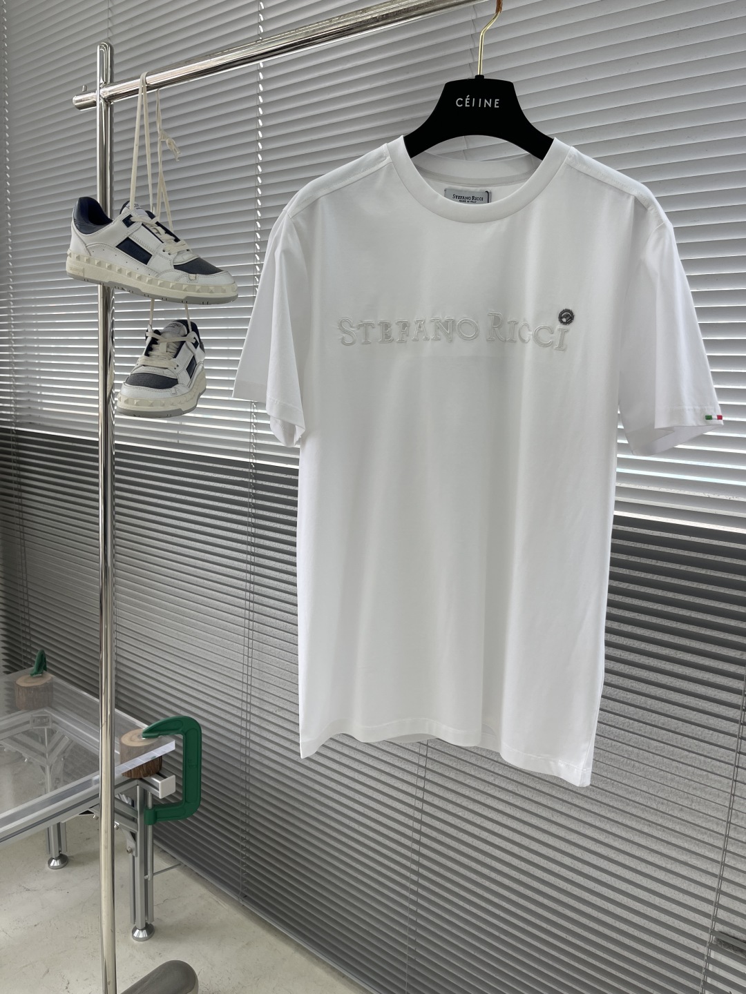 Stefano Ricci Men's White Cotton T-Shirt with SR Embroidery - Casual Style 1 cmp i1744632274404 5719 0 5