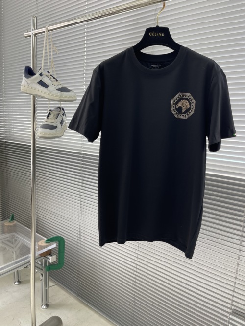 Stefan Rocci Men's Black Cotton Crew Neck T-Shirt with Eagle Logo 1 Stefan Rocci Men's Black Cotton Crew Neck T-Shirt with Eagle Logo
