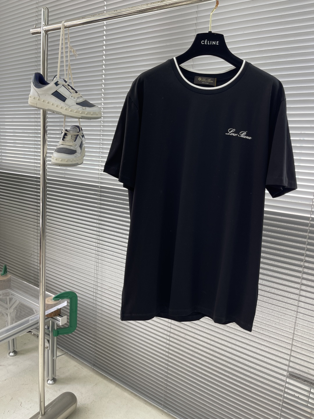 Loro Piana Men's Contrast Trim Modal Silk Cotton Piqué Short Sleeve T-Shirt