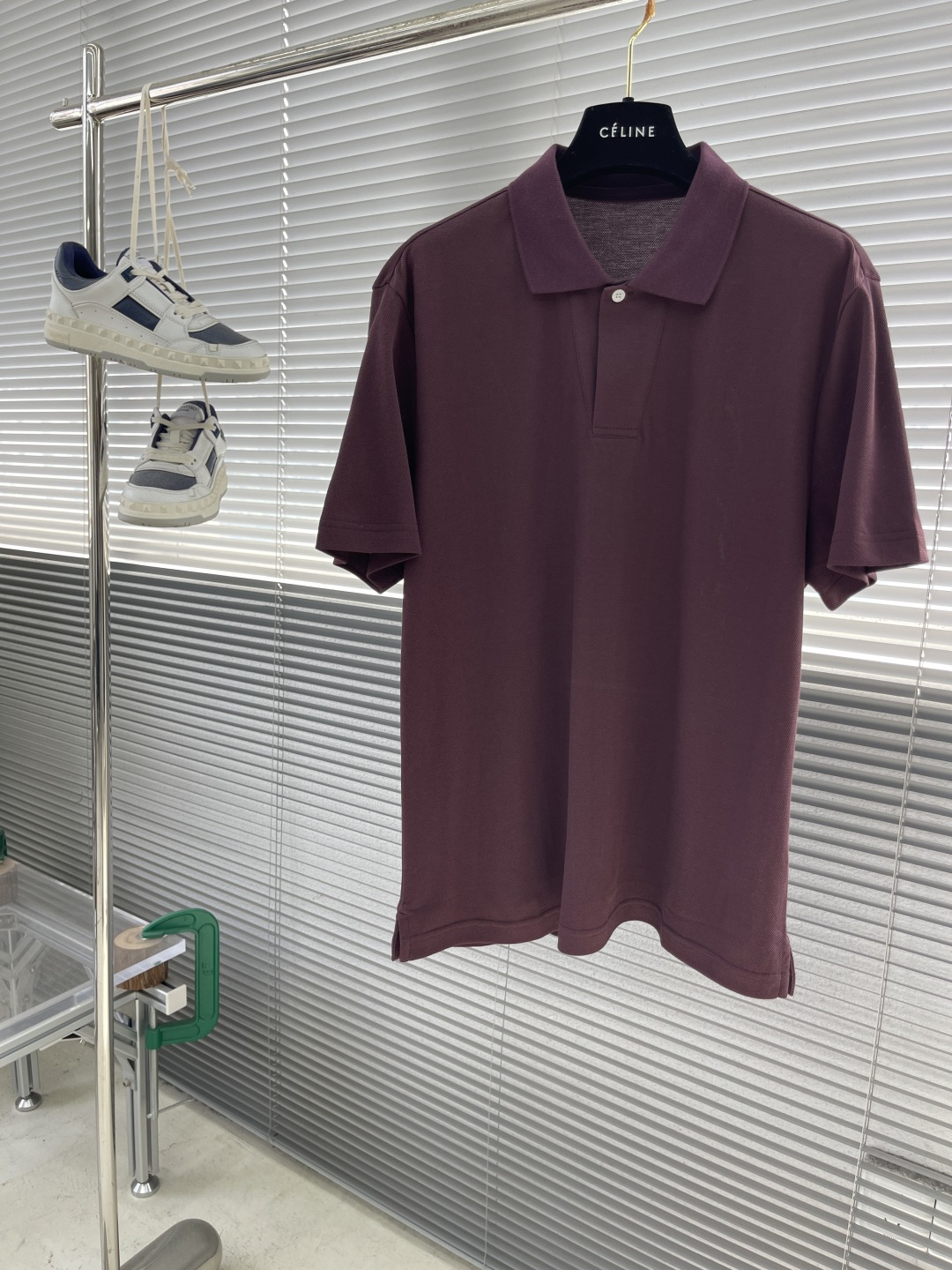 Elegant Loro Piana Wool Polo Shirt - V-Neck Button Design, Business Casual