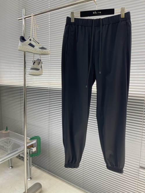 Celine Men's Black Casual Fit Lightweight Knit Weave Jogger Trousers M-3XL 1 Celine Men's Black Casual Fit Lightweight Knit Weave Jogger Trousers M-3XL
