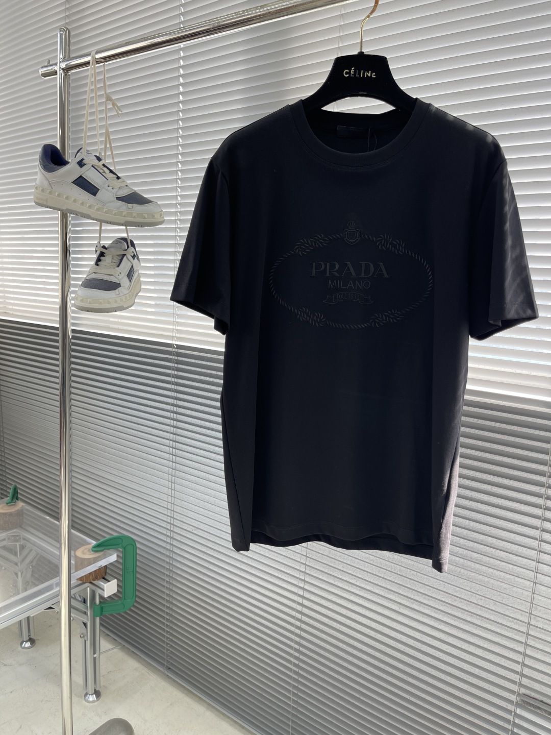 Prada Milano Logo T-Shirt - Heavyweight Fabric, Enzyme Wash for Comfort 1 cmp i1744715329919 2572 0 5