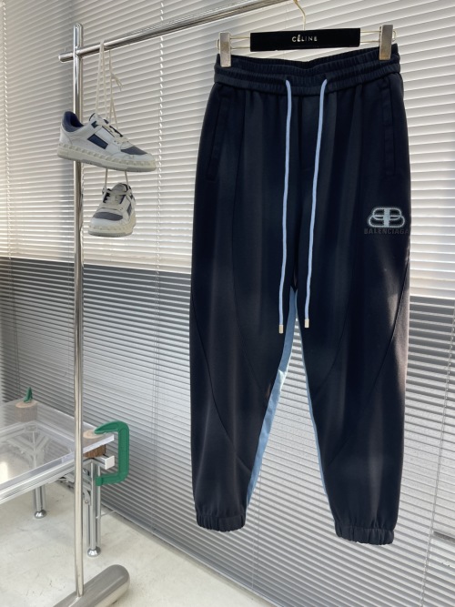 Balenciaga Logo Patchwork Track Pants 2025 New Distressed Casual Trousers 1 Balenciaga Logo Patchwork Track Pants 2025 New Distressed Casual Trousers