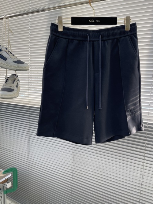 Miu Miu 25SS Soft & Skin-Friendly Summer Shorts with Embroidered Logo Design 1 Miu Miu 25SS Soft & Skin-Friendly Summer Shorts with Embroidered Logo Design