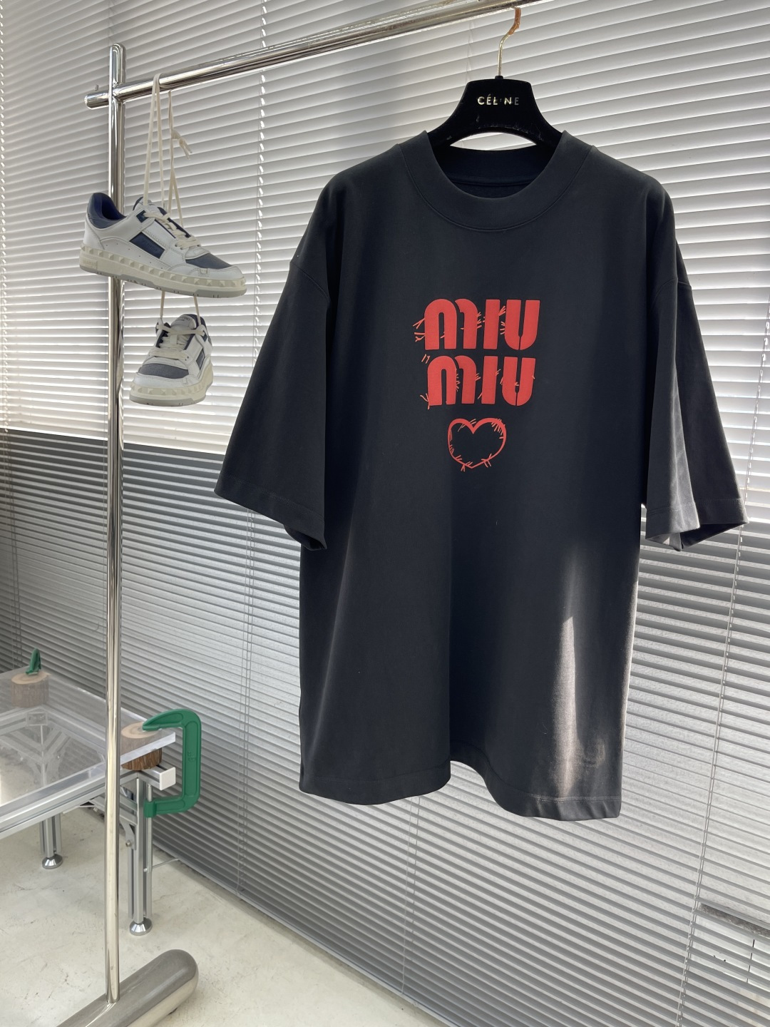 Miu Miu Graphic Print Cotton T-Shirt - Short Sleeve, Round Neck, Casual Top