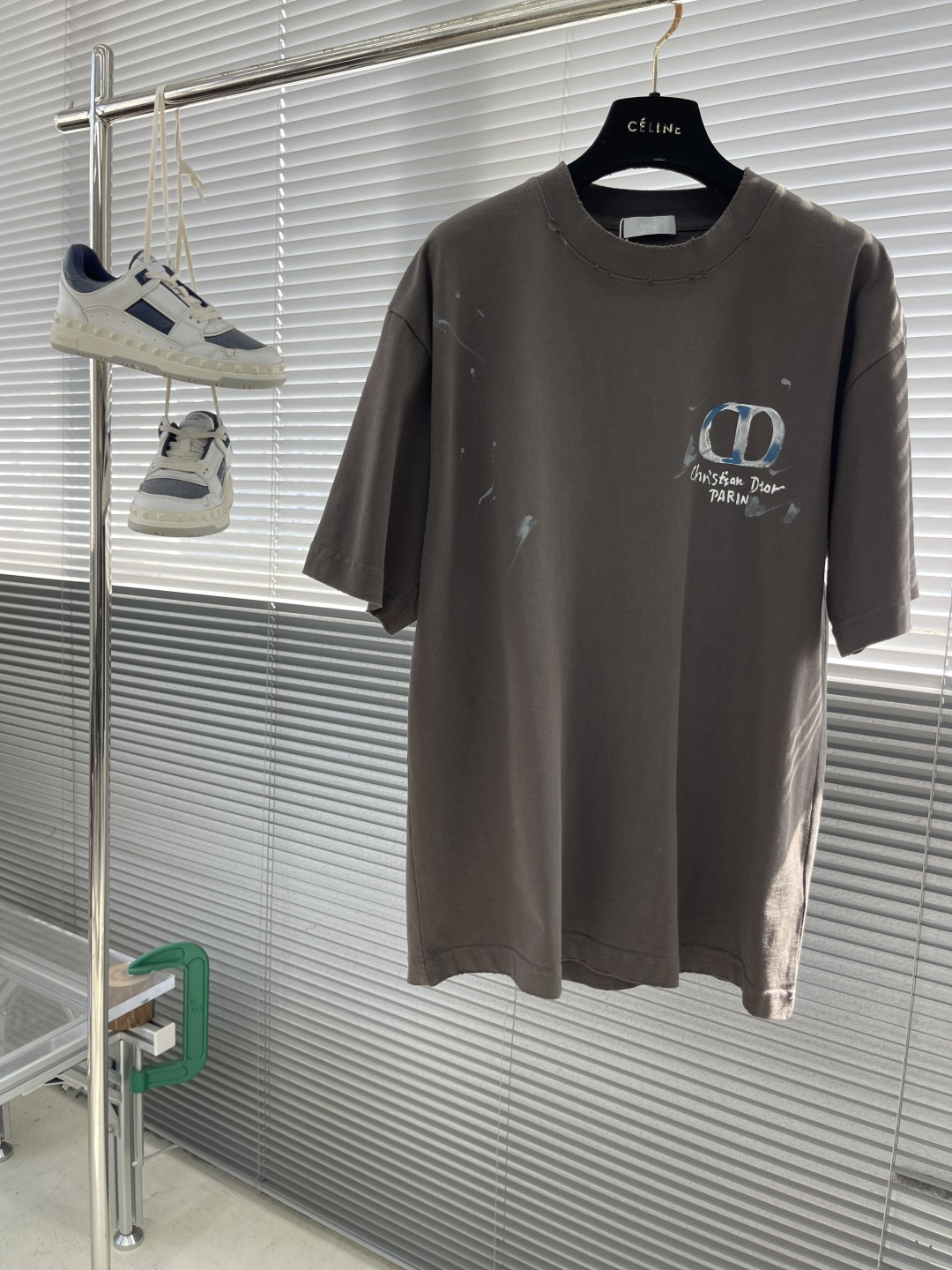 Dior Men's Cotton T-Shirt with CD Logo Graphic Print - Casual & Stylish