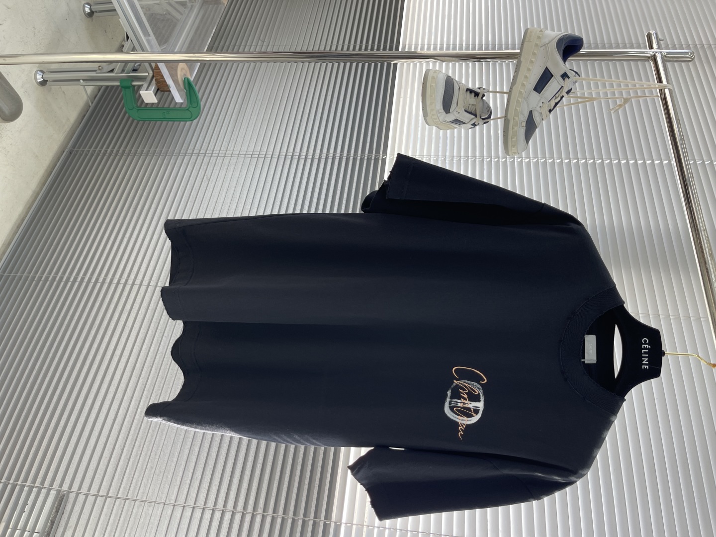 Dior Men's Black Cotton Jersey T-Shirt With Hand-Painted Logo 1 cmp i1744721741350 264 0 5