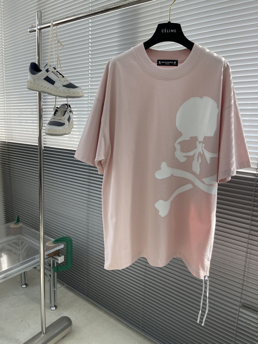 Mastermind JAPAN Pink Cotton T-Shirt with Skull Print, Spring/Summer 2025