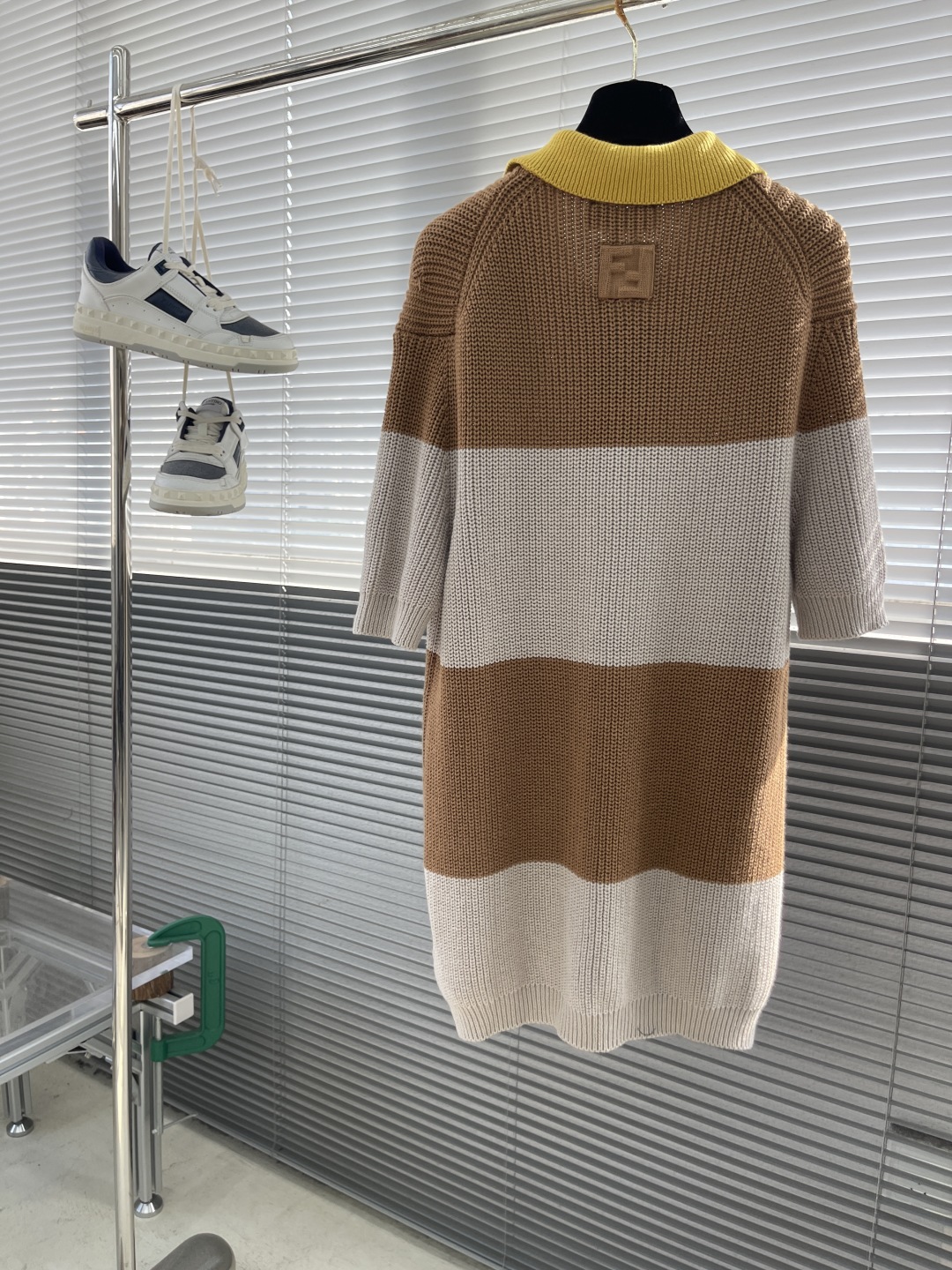 Fendi Striped Knit Polo Shirt - Short Sleeve, Luxury Cotton, Slim Fit 8 cmp i1744722440603 6324 0 7