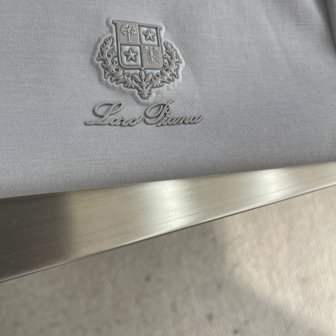 Loro Piana Men's Short Sleeve T-Shirt - Cotton & Silk Blend, Embroidered Logo 5 cmp i1744803085361 4389 0 1