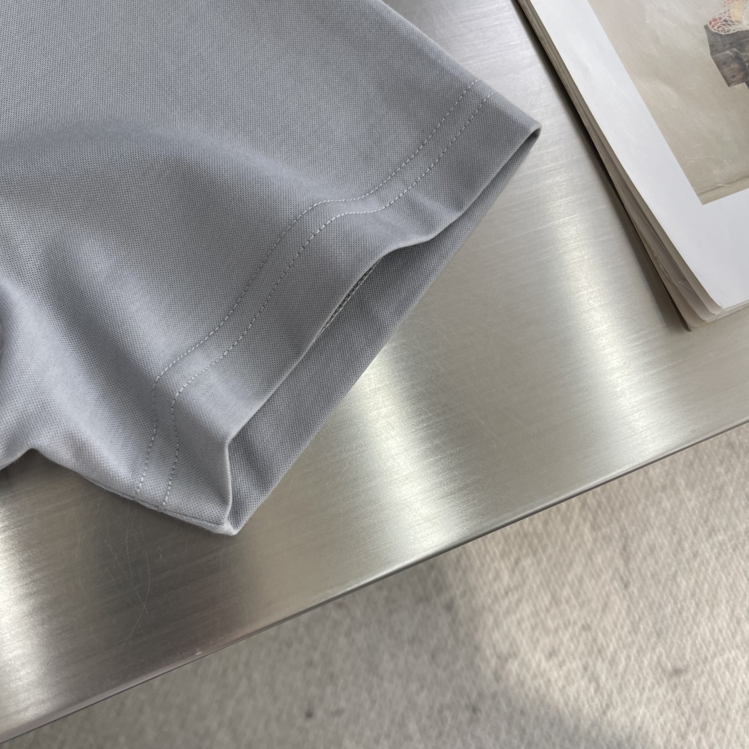 Loro Piana Men's Short Sleeve T-Shirt - Cotton & Silk Blend, Embroidered Logo 6 cmp i1744803085374 801 0 2