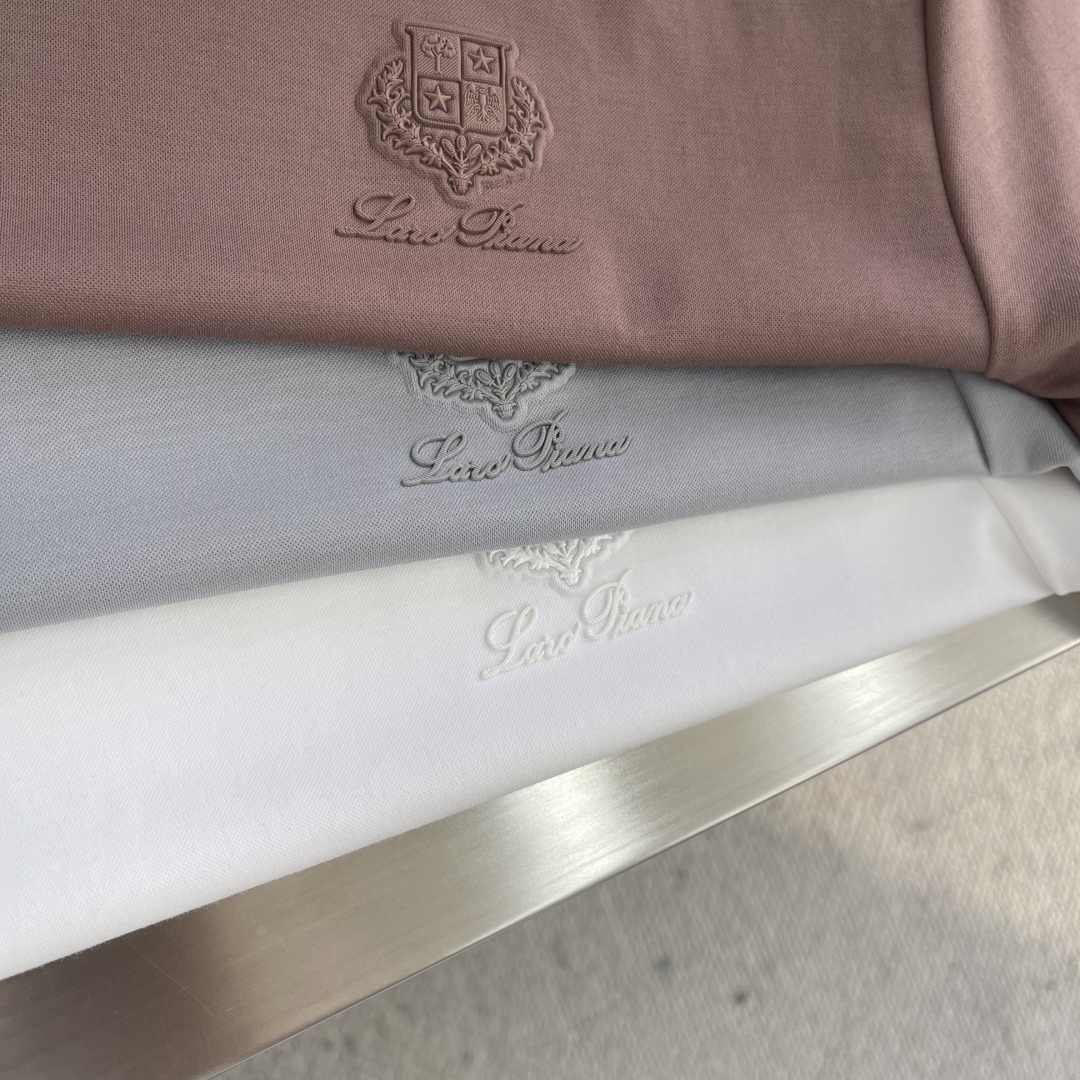 Loro Piana Men's Short Sleeve T-Shirt - Cotton & Silk Blend, Embroidered Logo 4 cmp i1744803085374 8913 0 4