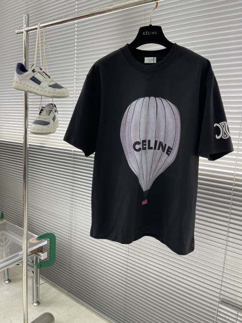 Celine Balloon Print Cotton T-Shirt Unisex Short Sleeve Tee 1 Celine Balloon Print Cotton T-Shirt Unisex Short Sleeve Tee