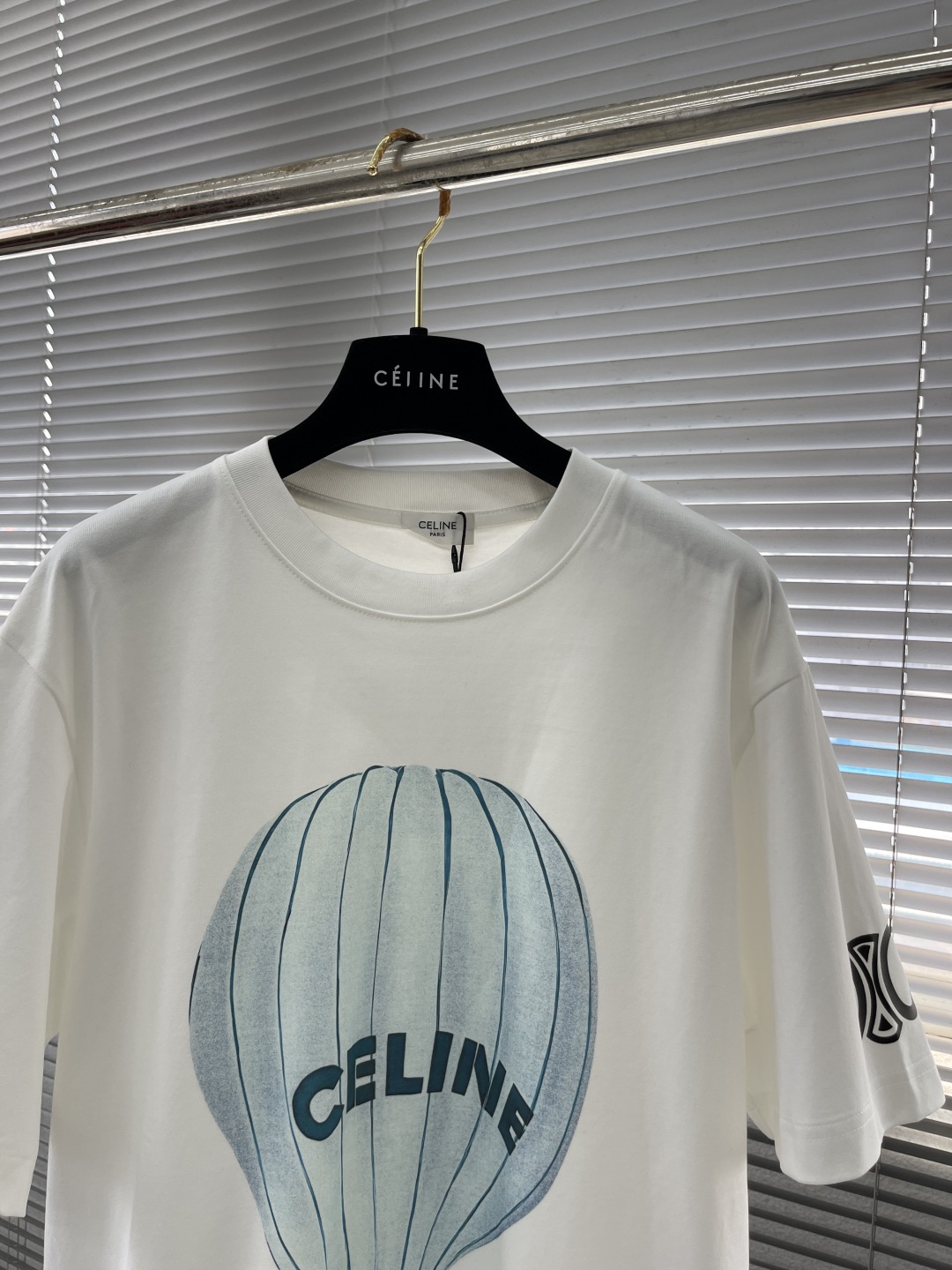 Celine Hot Air Balloon Print Cotton T-Shirt, Short Sleeve Casual Tee 2 cmp i1744807549759 2681 0 6