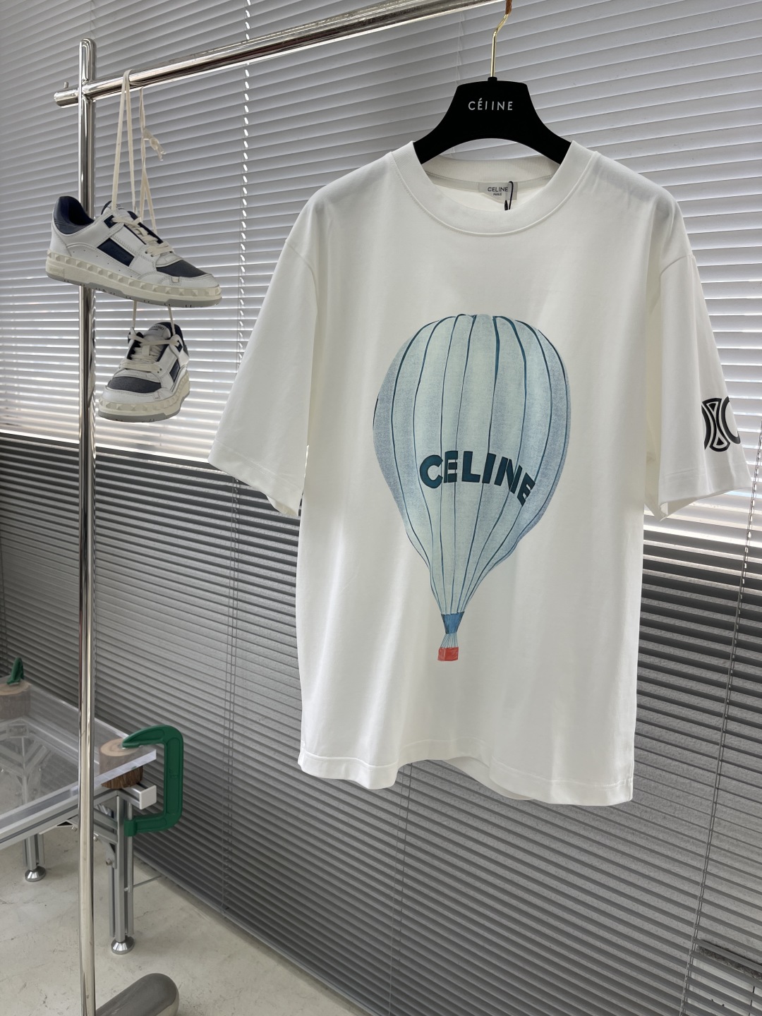 Celine Hot Air Balloon Print Cotton T-Shirt, Short Sleeve Casual Tee 1 cmp i1744807549769 4928 0 5