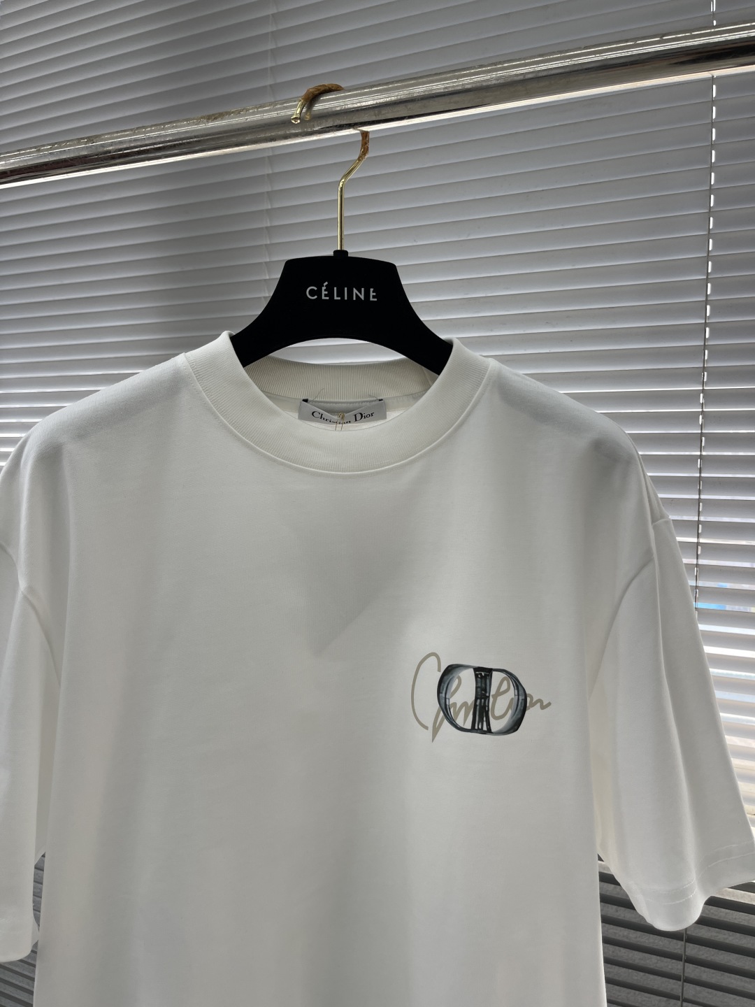Dior Men's White Cotton T-Shirt with Signature CD Logo - Casual & Stylish 2 cmp i1744807650886 6585 0 6