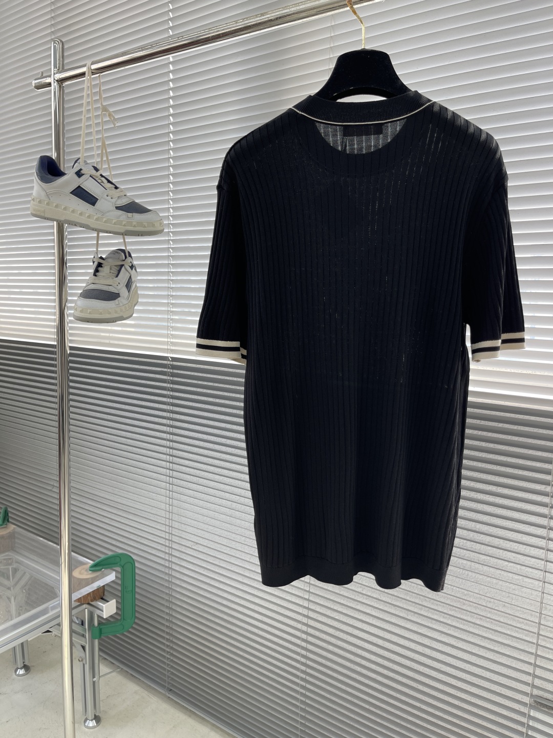 Celine Men's Black Ribbed Knit T-Shirt with Contrast Trim - M to 3XL 8 cmp i1744808686046 8133 0 7