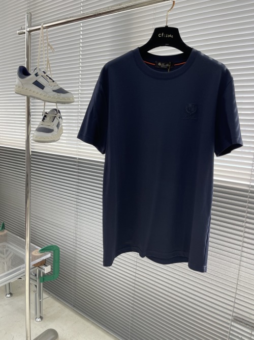 Loro Piana Men's Crew Neck Short Sleeve T-Shirt, Imported Cotton Blend 1 Loro Piana Men's Crew Neck Short Sleeve T-Shirt, Imported Cotton Blend