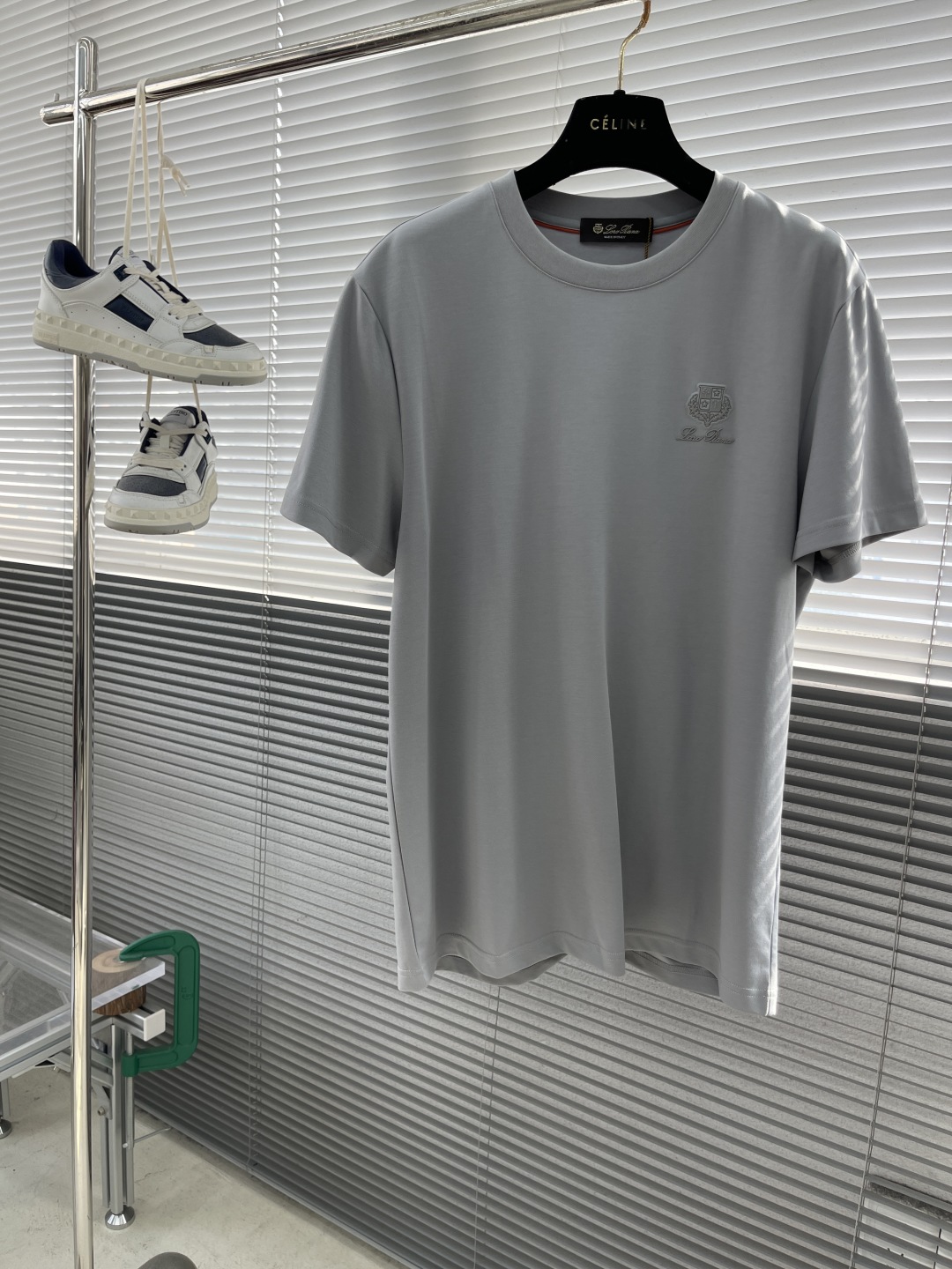 Loro Piana Men's Short Sleeve T-Shirt - Cotton & Silk Blend, Embroidered Logo 1 cmp i1744808881298 8425 0 5