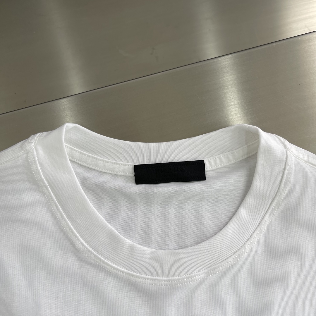 Prada Milano Embroidered Logo White T-Shirt, High-Density Cotton 3 cmp i1744886493007 9351 0 0