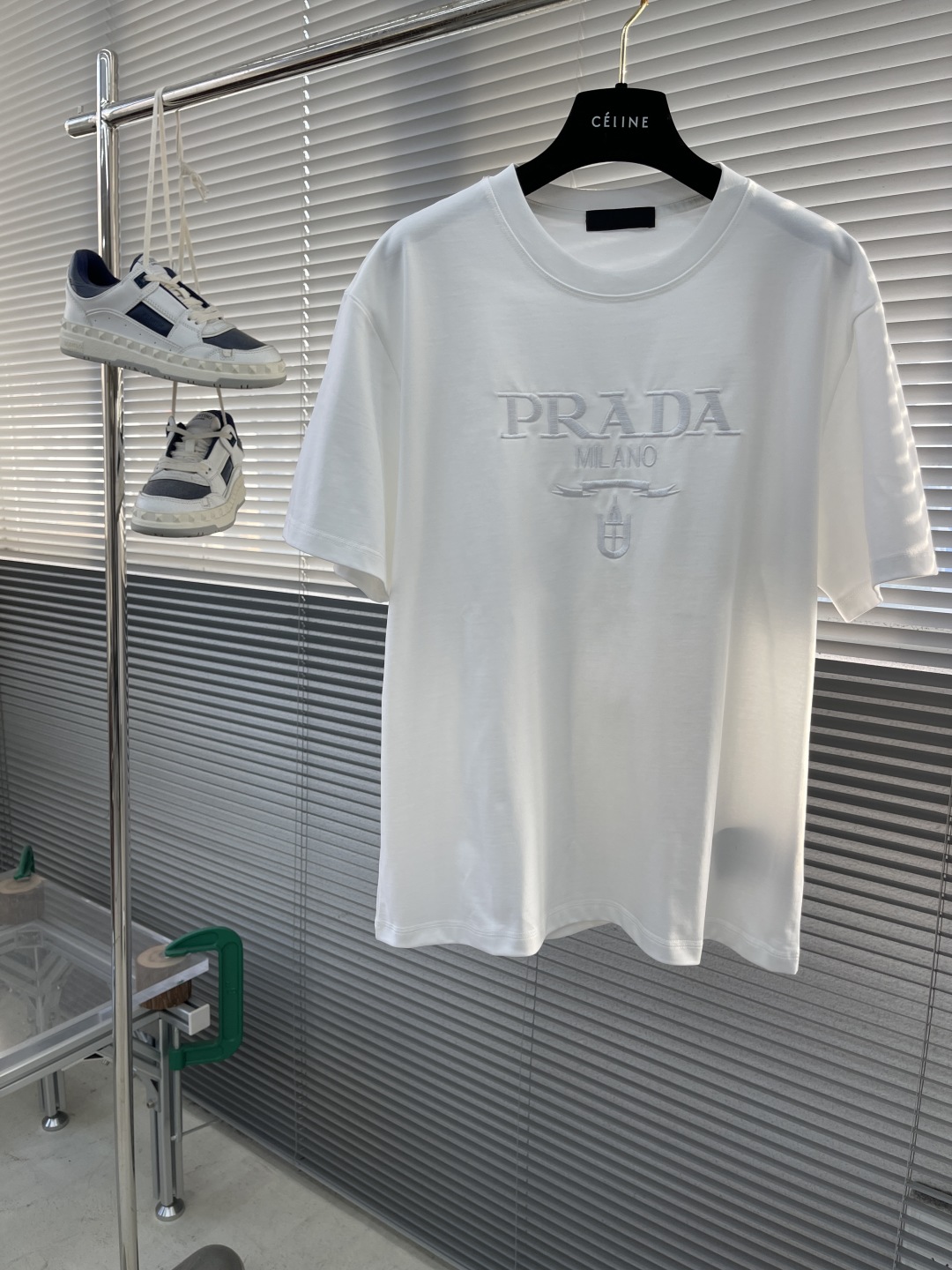 Prada Milano Embroidered Logo White T-Shirt, High-Density Cotton 1 cmp i1744887510987 3468 0 5