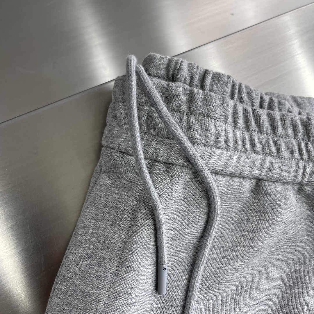 Celine Men's Gray Cotton Fleece Shorts Elastic Waistband with Drawstring 3 cmp i1744969536492 7001 0 0
