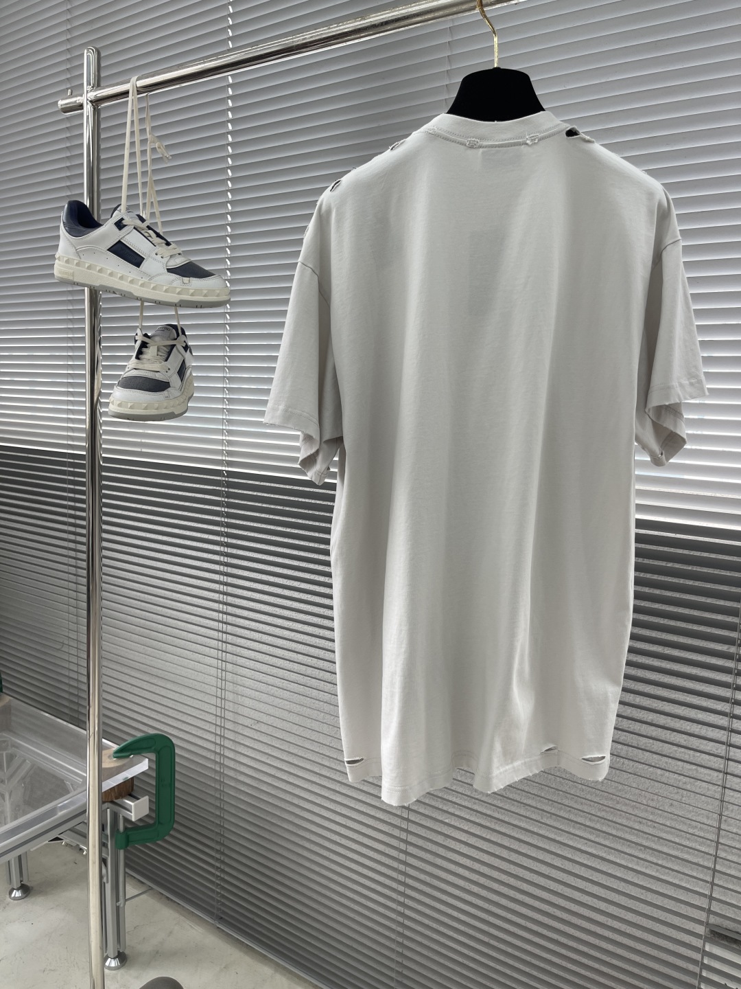 Balenciaga Men's White Vision Chart Oversized Distressed Cotton T-Shirt 8 cmp i1745143755382 7612 0 7