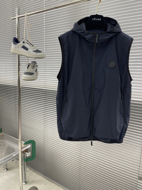 Moncler Men's Hooded Down Vest Waterproof Zip Sleeveless Jacket 1 Moncler Men's Hooded Down Vest Waterproof Zip Sleeveless Jacket