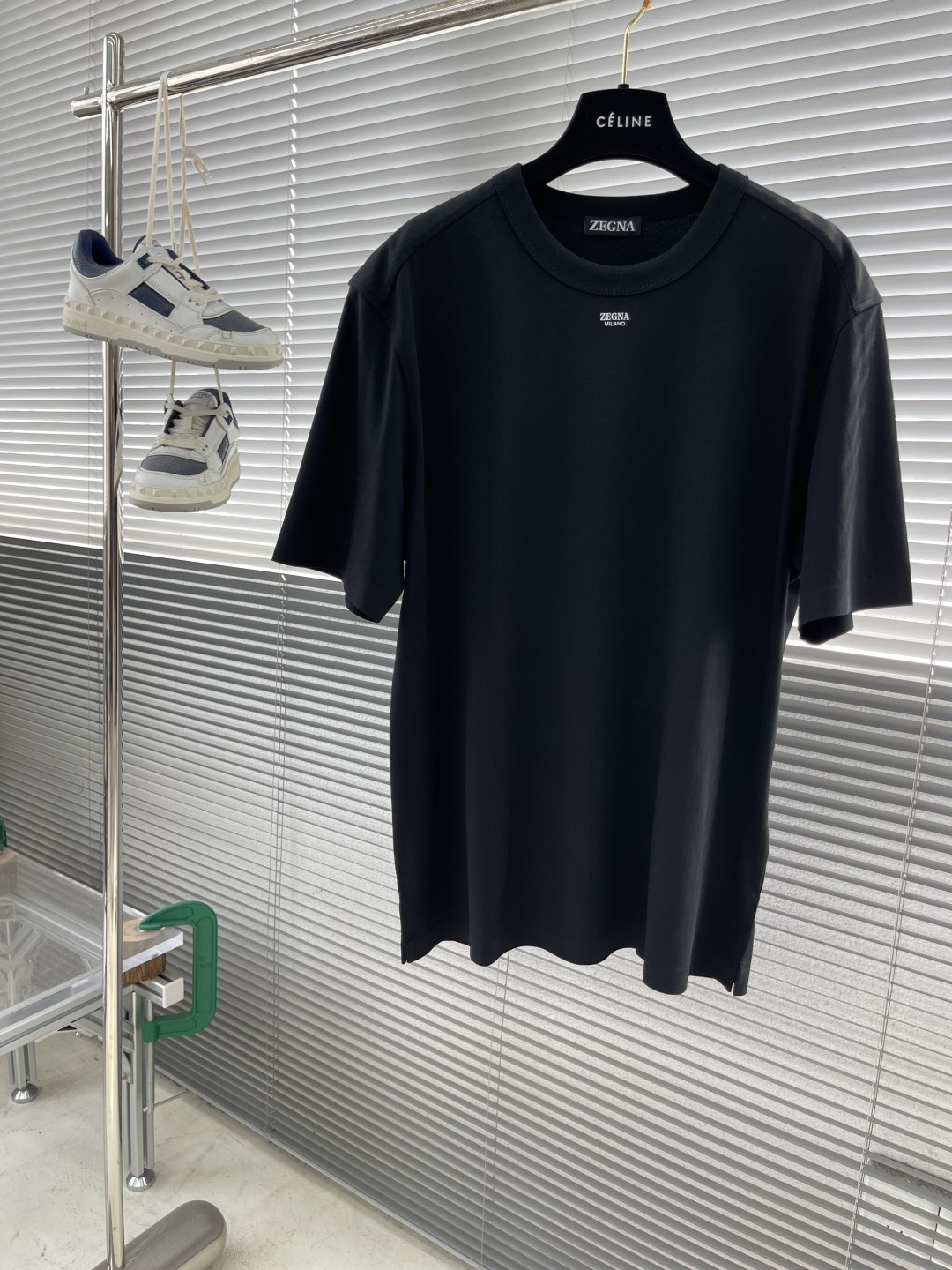 ZEGNA 2025 Spring Cotton Short Sleeve T-Shirt, Logo Graphic