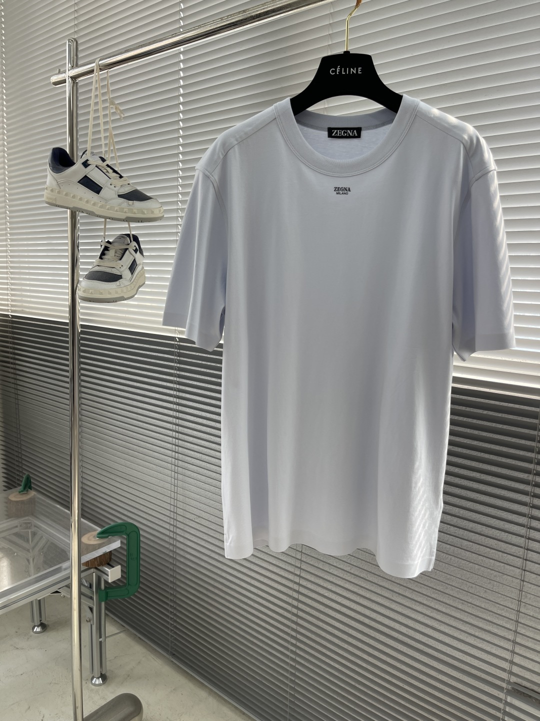 ZEGNA 2025 Spring Cotton Short-Sleeve T-Shirt Seamless Hot-Pressed Logo Design