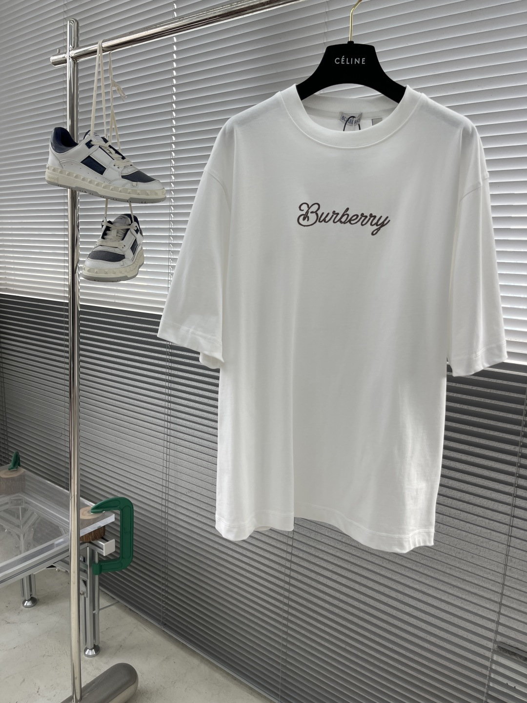 Burberry White Cotton T-Shirt with Embroidered Logo - Casual and Comfortable