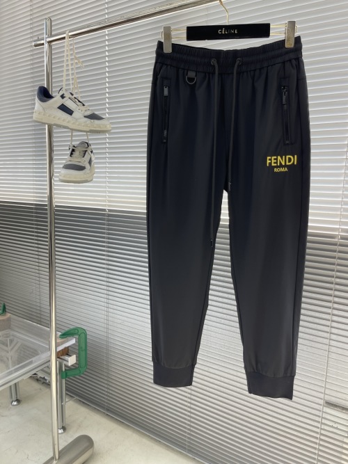 Fendi Men's Roma Logo Drawstring Casual Pants 2025 Spring-Summer Collection 1 Fendi Men's Roma Logo Drawstring Casual Pants 2025 Spring-Summer Collection