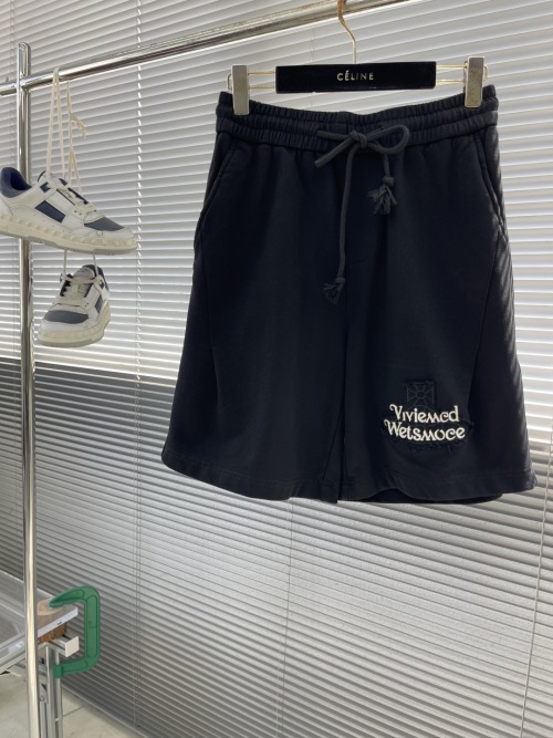 Vivienne Westwood Embroidered Cotton Shorts - Stylish Comfort for Spring/Summer 1 Vivienne Westwood Embroidered Cotton Shorts - Stylish Comfort for Spring/Summer