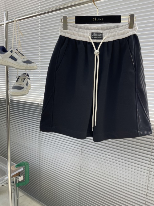 Maison Margiela Men's Black Cotton Shorts with Drawstring Waistband 1 Maison Margiela Men's Black Cotton Shorts with Drawstring Waistband